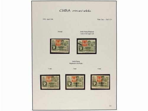 */° CUBA. 1947-50. Páginas de álbum con pequeñas variedades