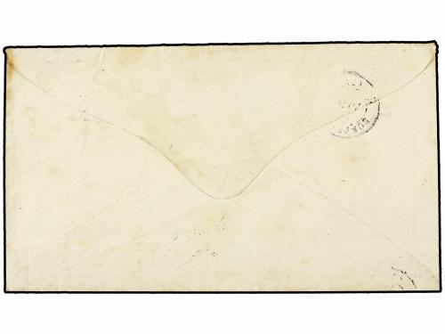 ✉ CUBA. 1877. HABANA a BORDEAUX (Francia). 50 cts. negro mat