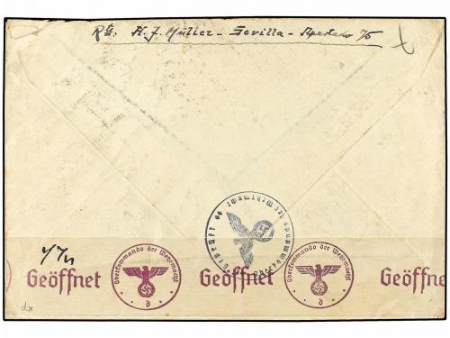 ✉ ESPAÑA. Ed. 898, 905, 873, 919, 923. 1940. SEVILLA a ALEMA