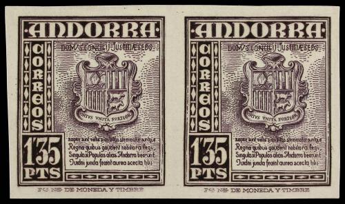 ** ANDORRA. Ed. 48/55s. SERIE COMPLETA (7 valores) en pareja