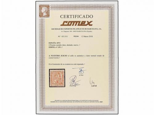 * ESPAÑA. Ed. 139. 4 pts. castaño rojo. Excelente centraje.