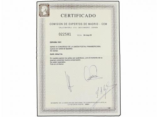 ** ESPAÑA. Ed. 604/13s. SERIE COMPLETA SIN DENTAR. LUJO. Cat