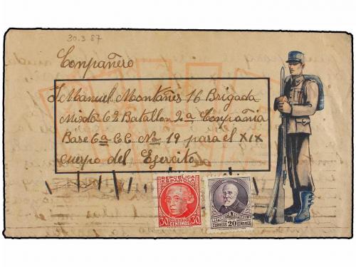 ¿ ESPAÑA GUERRA CIVIL. 1938. BARCELONA al frente sobre de ca