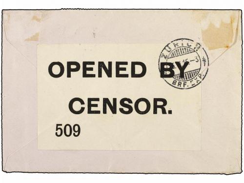 ¿ MOZAMBIQUE. 1915. LOURENÇO MARQUES a ZURICH. 25 reis y 1/2