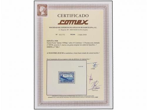 ** ESPAÑA. Ed. 760. HB. Aéreo + 5 pts. azul. Excelente conse