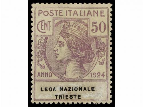 * ITALIA. 1924. FRANQUICIAS. LEGA NAZIONALE TRIESTE. 30 cts.