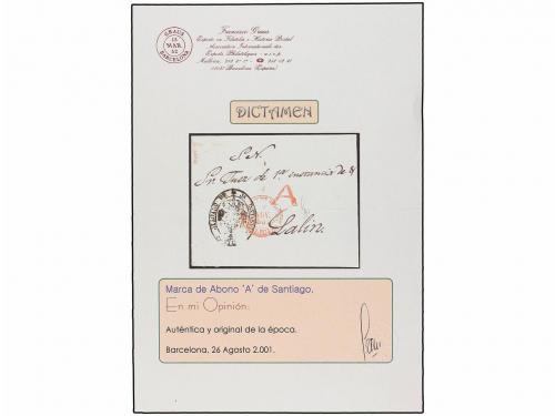 ✉ ESPAÑA. 1846-51. Tres cartas con marcas A de Abono de LA C