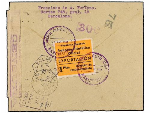 ¿ ESPAÑA. Ed. 791. 1939. BARCELONA a FRANCIA. 2,50 pts. s. 2