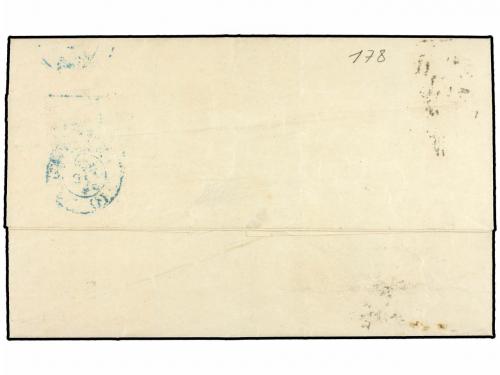 ✉ ESPAÑA. Ed. 32. 1854. MADRID Correo Interior. 2 cuartos ve