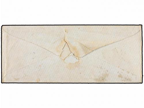 ✉ ESPAÑA. Ed. 45. 1857. BARCELONA a SANTIAGO DE CUBA. 1 real