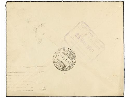 ¿ COLOMBIA. 1929. SCADTA. CUCUTA a ESPAÑA. Circulada con sel