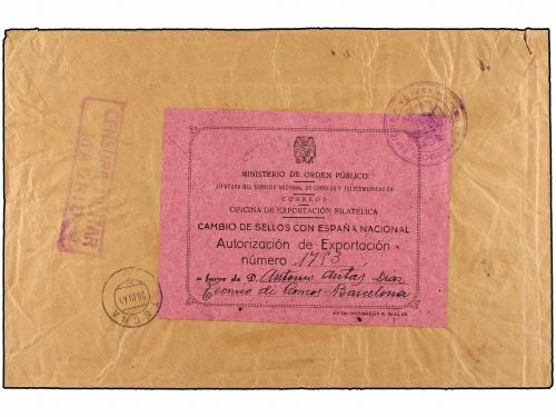 ✉ ESPAÑA. Ed. 849. 1940. MADRID a SUIZA. HB. en carta. Al do