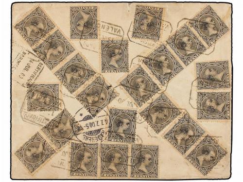 ✉ ESPAÑA. Ed. 214 (25), 220, 221. 1900. VALENCIA a ALEMANIA.