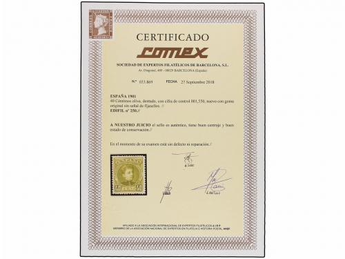 ** ESPAÑA. Ed. 250. 40 cts. oliva. Excelente centraje. Sello