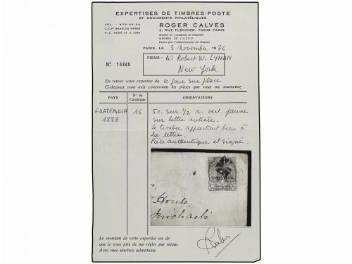 ✉ GUATEMALA. Sc. 18. 1881 (Aug. 20). Cover, somewhat tired a