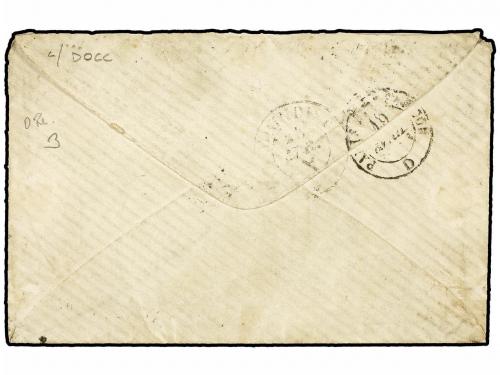 ✉ EGIPTO. 1871. MELUN (Francia) a ALEXANDRÍA (Egipto). Circu