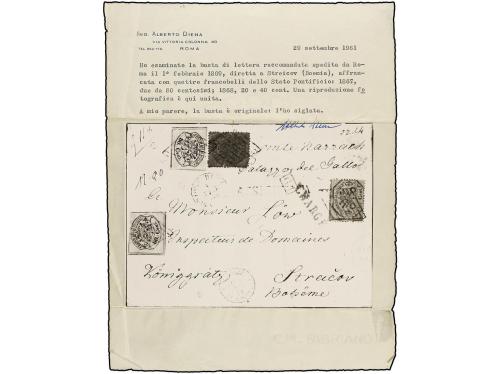 ✉ ITALIA ANTIGUOS ESTADOS: ESTADOS PONTIFICIOS. 1869. Cover 