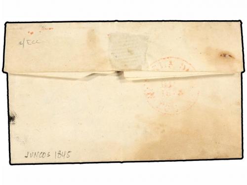 ✉ PUERTO RICO. 1845 (28-Nov.). JUNCOS a NAGUABO. Marca linea
