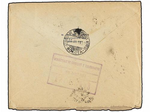 ¿ COLOMBIA. 1927. SCADTA. BARCELONA a BOGOTÁ. Circulada con