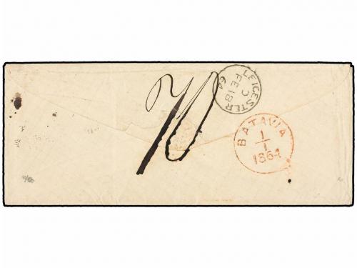 ✉ INDIA HOLANDESA. 1864. PROBOLINGG to ENGLAND. Envelope wit