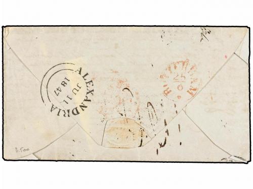 ✉ INDIA HOLANDESA. 1847. MANADO to HOLLAND. Oval FRANCO/ZEE 