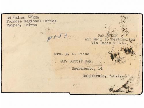 ¿ JAPON. 1946. JAPANESE OCCUPATION IN TAIWAN. TAIPEH to SACR