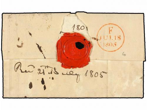 ✉ BARBADOS. 1805 (June 4). NAPOLEONIC WARS. BARBADOS to SCOT