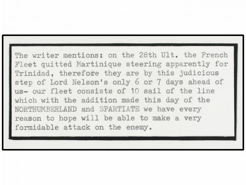 ✉ BARBADOS. 1805 (June 4). NAPOLEONIC WARS. BARBADOS to SCOT