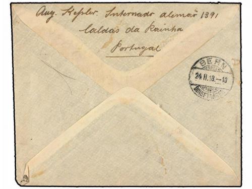 ¿ PORTUGAL. 1918. CALDAS DA RAINHA (Portugal) a BERNA (Suiza