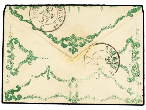 ¿ FRANCIA. 1867. TROYES a AUBE. 20 cts. azul sobre pequeño s