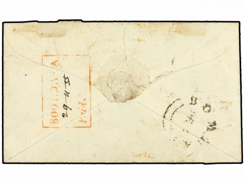 ¿ INDIA INGLESA. 1855. BOOLDANA to LONDON. Envelope franked