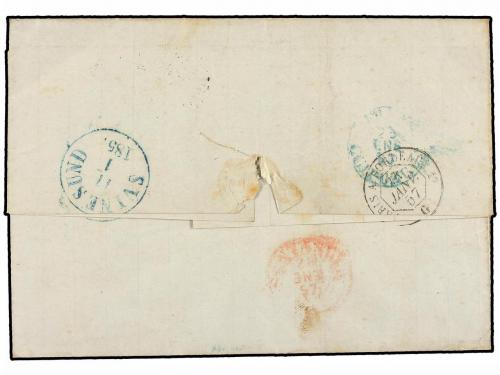 ¿ NORUEGA. 1857. ALESUND to SANTANDER (Spain). Folded letter