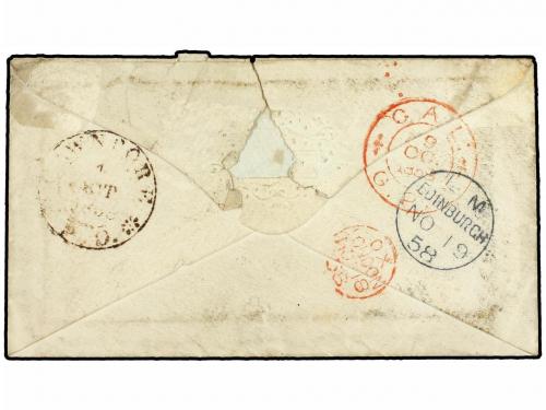 ¿ INDIA INGLESA. 1858 (Oct.). CAWNPORE (Kampur) to SCOTLAND.