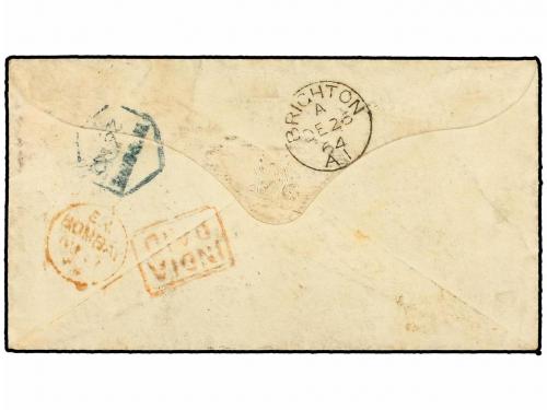 ✉ INDIA INGLESA. 1864. CALLIAM to ENGLAND. Envelope franked 