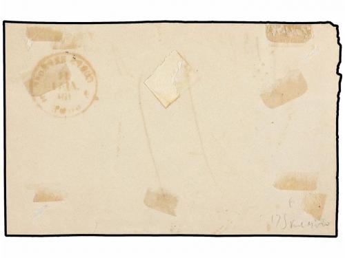 ✉ FRANCIA. 1869. FRONTAL DE CARTA circulado de ROMA a FRANCI