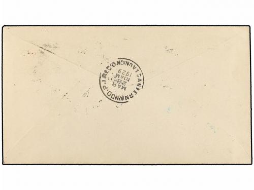 ✉ FILIPINAS. 1929 (21 Marzo). AIR MAIL. MANILA a SAN FERNAND