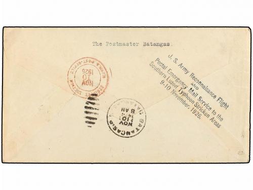 ✉ FILIPINAS. 1926 (10 Noviembre). AIR MAIL. BATANGAS a MANIL