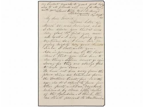 ✉ PANAMA. 1866 (May 11). PANAMA BAY. U.S.S. "ST. MARYS". Env