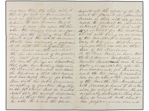 ✉ PANAMA. 1866 (May 11). PANAMA BAY. U.S.S. "ST. MARYS". Env