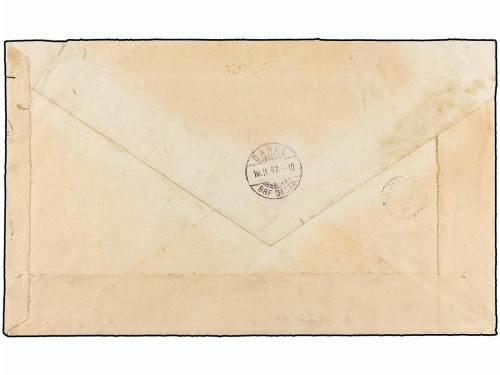 ¿ FRANCIA. 1897. PARÍS a BASEL (Suiza). 25 cts. negro s. ros