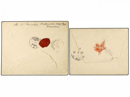 ✉ ARGENTINA. 1899-1900. Dos sobres circulados a ALEMANIA. Pr