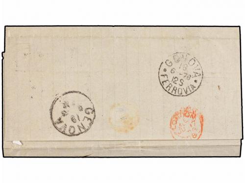 ✉ PUERTO RICO. 1878. SAN JUAN a GÉNOVA (Italia). Carta circu