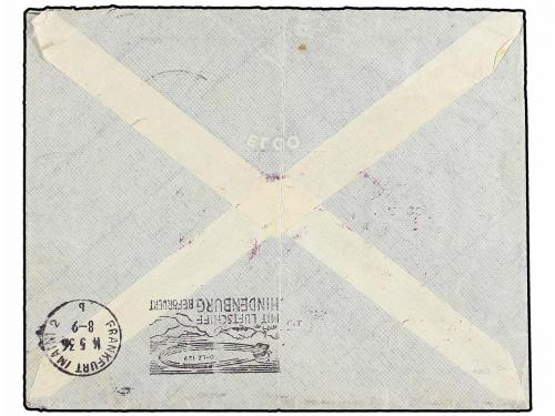 ✉ ZEPPELIN. 1936 (MY-6). JAMAICA. KINGSTON a BASEL (Suiza). 