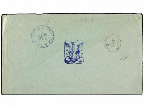 ✉ COLOMBIA. 1891. CALI a PARÍS. 1 ctvo., 2 ctvos. (2), 5 ctv