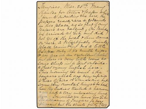 ¿ MARRUECOS. 1890. TANGER a LONDRES. Entero Postal español d