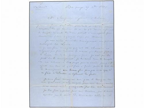 ✉ GUINEA FRANCESA. 1859. RIO PONGO to FRANCE. Entiere letter