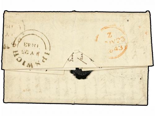 ¿ CABO DE BUENA ESPERANZA. 1843. PORTLAND KYNSNA to IPSWICH.