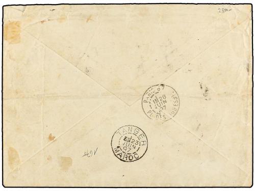 ¿ MARRUECOS. 1897. MEQUINEZ a PARIS. Serie completa del Corr