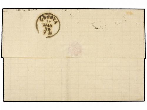 ¿ FRANCIA. 1874. MARSELLA a GÉNOVA. 30 cts. castaño DENTADO