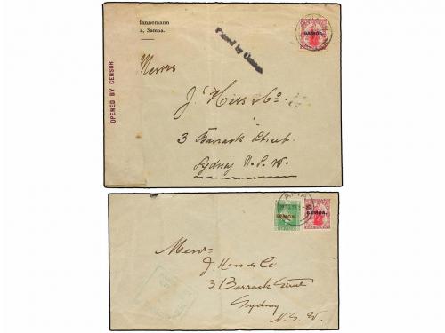 ¿ SAMOA. 1916-18. (6) Six covers some different rates incl.